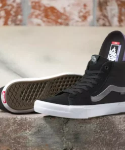 Vans Sk8-Hi BMX Shoes-Black/Gray/White
