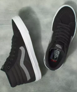 Vans Sk8-Hi BMX Shoes-Black/Gray/White 8 Vans Sk8-Hi BMX Shoes-Black/Gray/White