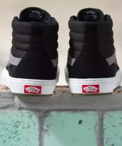 Vans Sk8-Hi BMX Shoes-Black/Gray/White 10 Vans Sk8-Hi BMX Shoes-Black/Gray/White