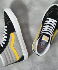 Vans Skate SK8-High BMX Shoes-Black/Gray/Gold