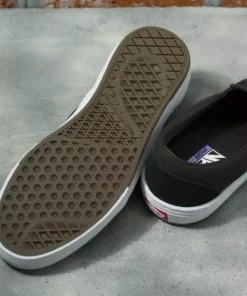 Vans Skate Slip-On BMX Shoes-Black/Gray/White