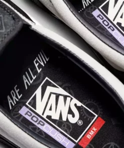 Vans X Cult Slip-On BMX Shoes-Black/Gray