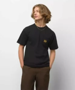 Vans X Dan Lacey Off The Wall Pocket T-Shirt-Black APPAREL