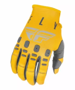 Fly Racing Kinetic K121 BMX Race Gloves-Mustard/Stone/Grey RACE WEAR