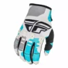 Fly Racing Kinetic K221 BMX Race Gloves-Grey/Blue RACE WEAR