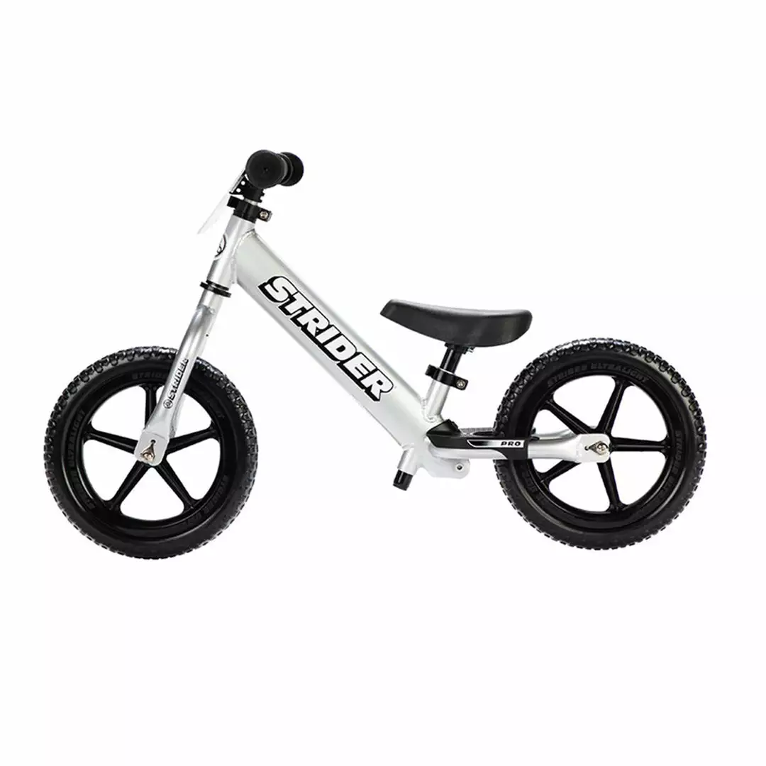 Strider 12 Pro Balance Bike-Silver 2 Strider 12 Pro Balance Bike-Silver