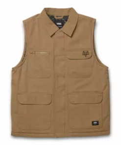 Vans X Courage Adams Drill Chore Vest-Dirt APPAREL
