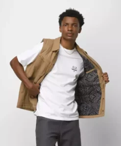 Vans X Courage Adams Drill Chore Vest-Dirt APPAREL