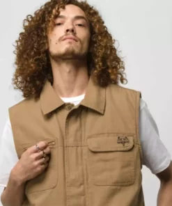 Vans X Courage Adams Drill Chore Vest-Dirt APPAREL