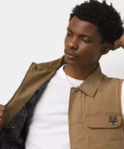 Vans X Courage Adams Drill Chore Vest-Dirt APPAREL