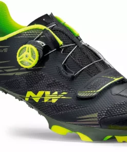 Northwave Scorpius 2 Plus Clipless Shoes-Military Black/Flo Yellow