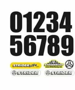 Numbers/Plates/Padsets Strider Number Plate Stickers