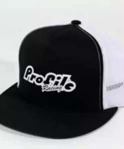 Profile Trucker Snapback Hat - Black/White