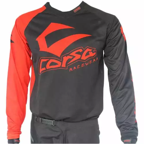 RACE WEAR Corsa Warrior X Race Jersey-Black/Red 1 RACE WEAR Corsa Warrior X Race Jersey-Black/Red