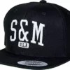 S&M Crew Classic Snapback Hat-Black