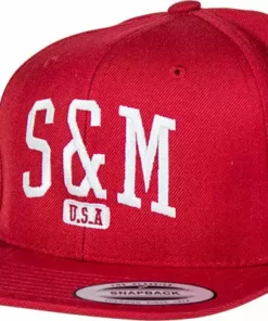 APPAREL S&M Crew Classic Snapback Hat-Red