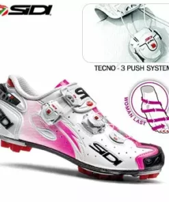 Sidi Drako SRS Women's Shoes-White/Fluorescent Pink
