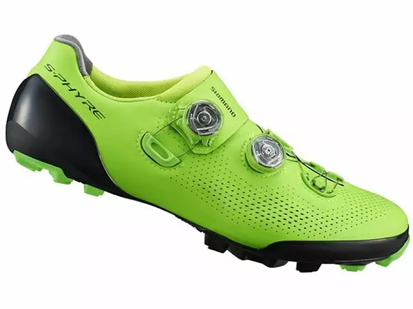 Shimano 2019 S-Phyre Racing Clipless Shoes-Green 1 Shimano 2019 S-Phyre Racing Clipless Shoes-Green