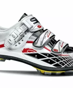 SIDI Spider SRS Clipless Shoes-White/Black/Red