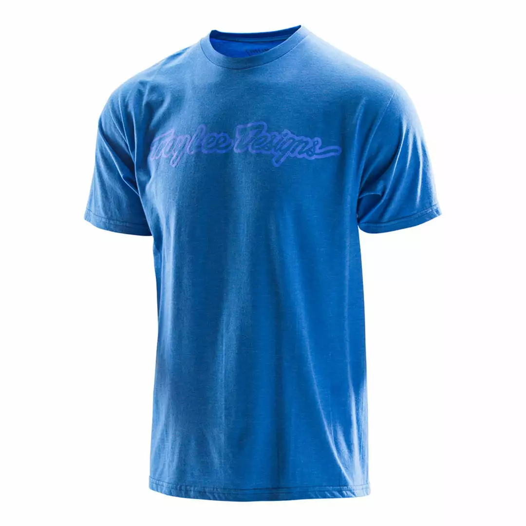 Troy Lee Designs Signature T-Shirt - Heather Royal Blue 1 Troy Lee Designs Signature T-Shirt - Heather Royal Blue