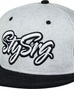 Stay Strong Snapback Hat-Grey/Black