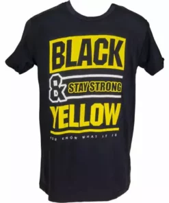 Stay Strong Black And Yellow T-Shirt-Black/Yellow APPAREL