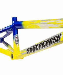 FRAMES Supercross Envy V2 BMX Race Frame-Ltd Ed Yellow/Blue-Pro XXL