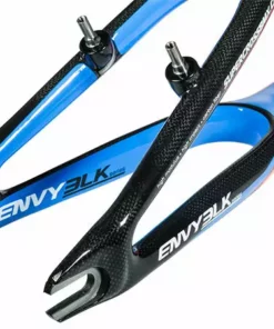 Supercross Envy BLK Carbon Fiber BMX Race Frame-Carbon/Cyan/Orange