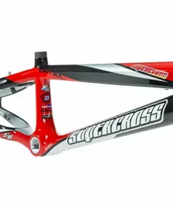 Supercross Envy BLK Carbon Fiber BMX Race Frame-Red/Silver