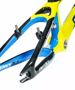 Supercross Envy BLK Carbon Fiber Race Frame-Carbon/Cyan/Yellow