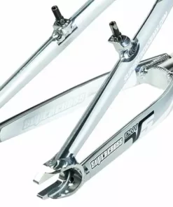 Supercross Envy V5 BMX Race Frame-Mirror Polished/Grey-White Stickers
