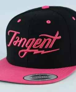 Tangent Bolt Snapback Hat-OSFA-Black/Pink APPAREL
