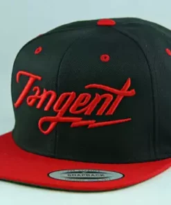 APPAREL Tangent Bolt Snapback Hat-OSFA-Black/Red