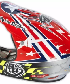 Troy Lee 2013 D2 Air Strike Composite Helmet-Red PROTECTIVE GEAR