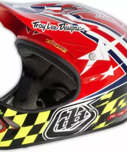 Troy Lee 2013 D2 Air Strike Composite Helmet-Red PROTECTIVE GEAR
