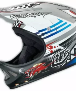PROTECTIVE GEAR Troy Lee 2014 D2 P-51 Composite Helmet-Matte Gray