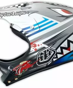 PROTECTIVE GEAR Troy Lee 2014 D2 P-51 Composite Helmet-Matte Gray