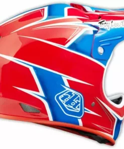 Troy Lee 2014 D2 Turbo Composite Helmet-Red/White/Blue PROTECTIVE GEAR