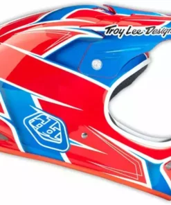 Troy Lee 2014 D2 Turbo Composite Helmet-Red/White/Blue PROTECTIVE GEAR
