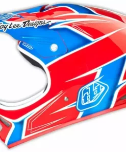 Troy Lee 2014 D2 Turbo Composite Helmet-Red/White/Blue PROTECTIVE GEAR