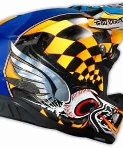 Troy Lee 2014 D3 Finish Line Carbon Helmet-Yellow