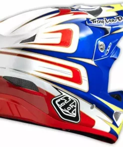 PROTECTIVE GEAR Troy Lee 2014 D3 Speed Composite Helmet-Blue/White