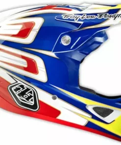 PROTECTIVE GEAR Troy Lee 2014 D3 Speed Composite Helmet-Blue/White
