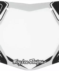Troy Lee Number Plate-Silver/Black/White Numbers/Plates/Padsets