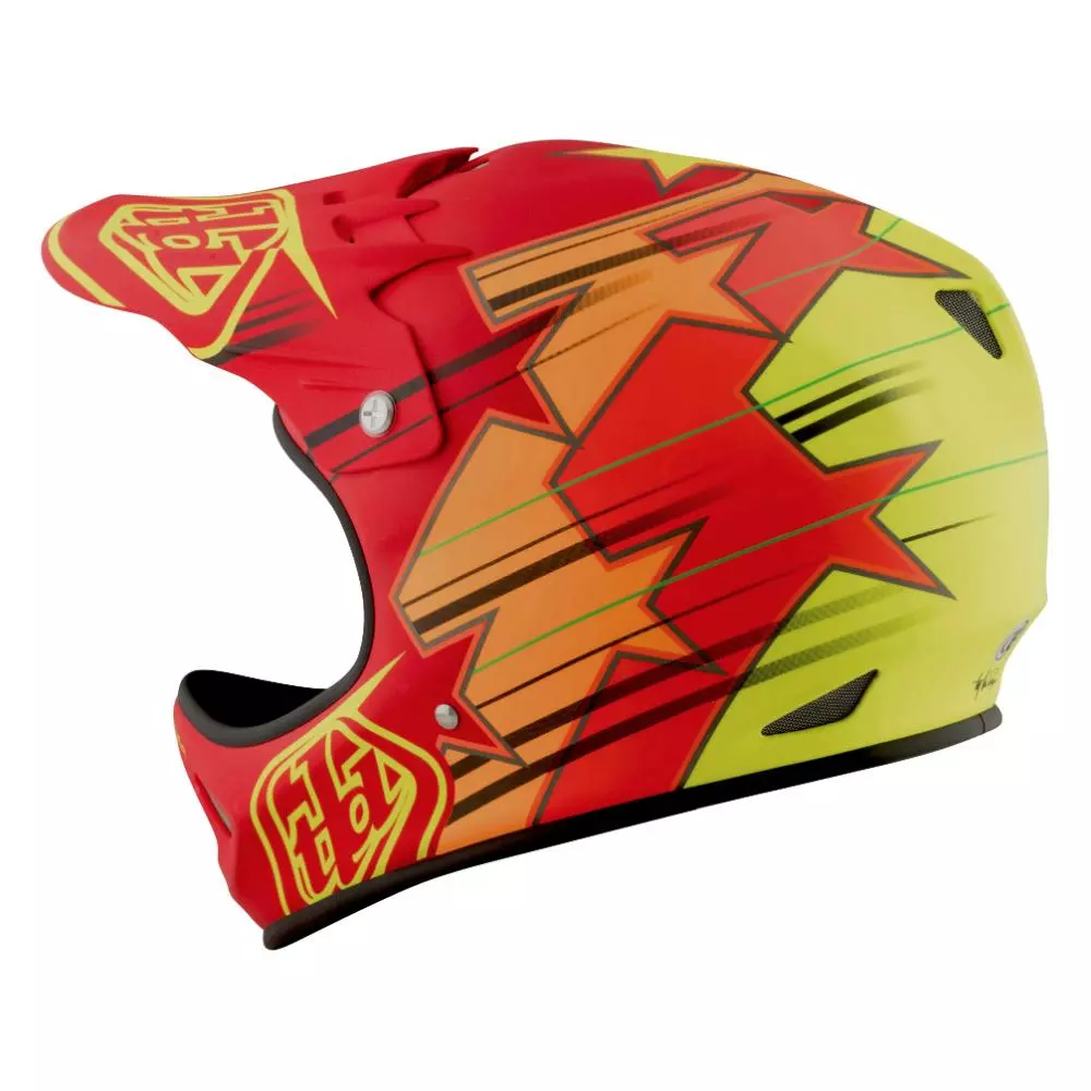 PROTECTIVE GEAR Troy Lee D2 Composite Helmet-Fusion Red 2 PROTECTIVE GEAR Troy Lee D2 Composite Helmet-Fusion Red