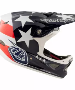 PROTECTIVE GEAR Troy Lee D3 Carbon MIPS Helmet-Freedom Blue