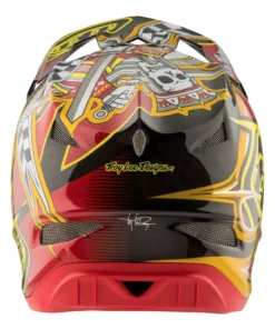 PROTECTIVE GEAR Troy Lee D3 Carbon MIPS Helmet-Longshot Red