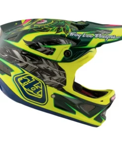 PROTECTIVE GEAR Troy Lee D3 Carbon MIPS Helmet-Nightfall Green