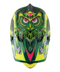 PROTECTIVE GEAR Troy Lee D3 Carbon MIPS Helmet-Nightfall Green