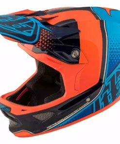 PROTECTIVE GEAR Troy Lee D3 Carbon MIPS Helmet-Starburst Orange